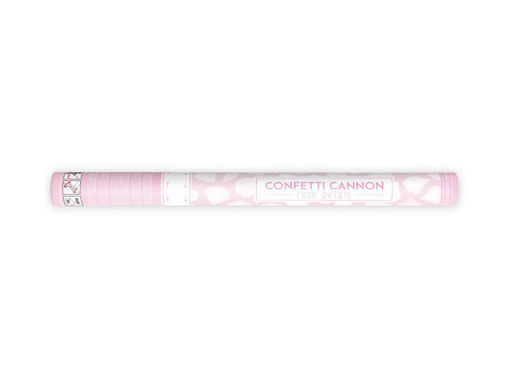 Picture of CONFETTI CANNON WITH ROSE PETALS WHITE 60CM